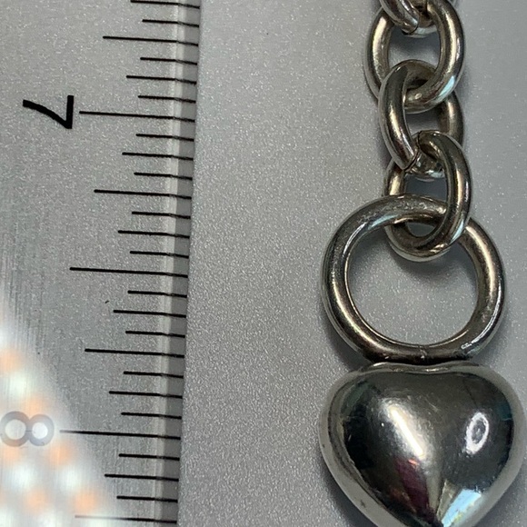 Silpada Rare Sterling Silver Puffy Heart Toggle Clasp Bracelet - Picture 13 of 15